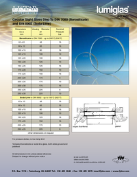 Thumbnail of document Data Sheet - Replacement Sight Glass Disc, Borosilicate